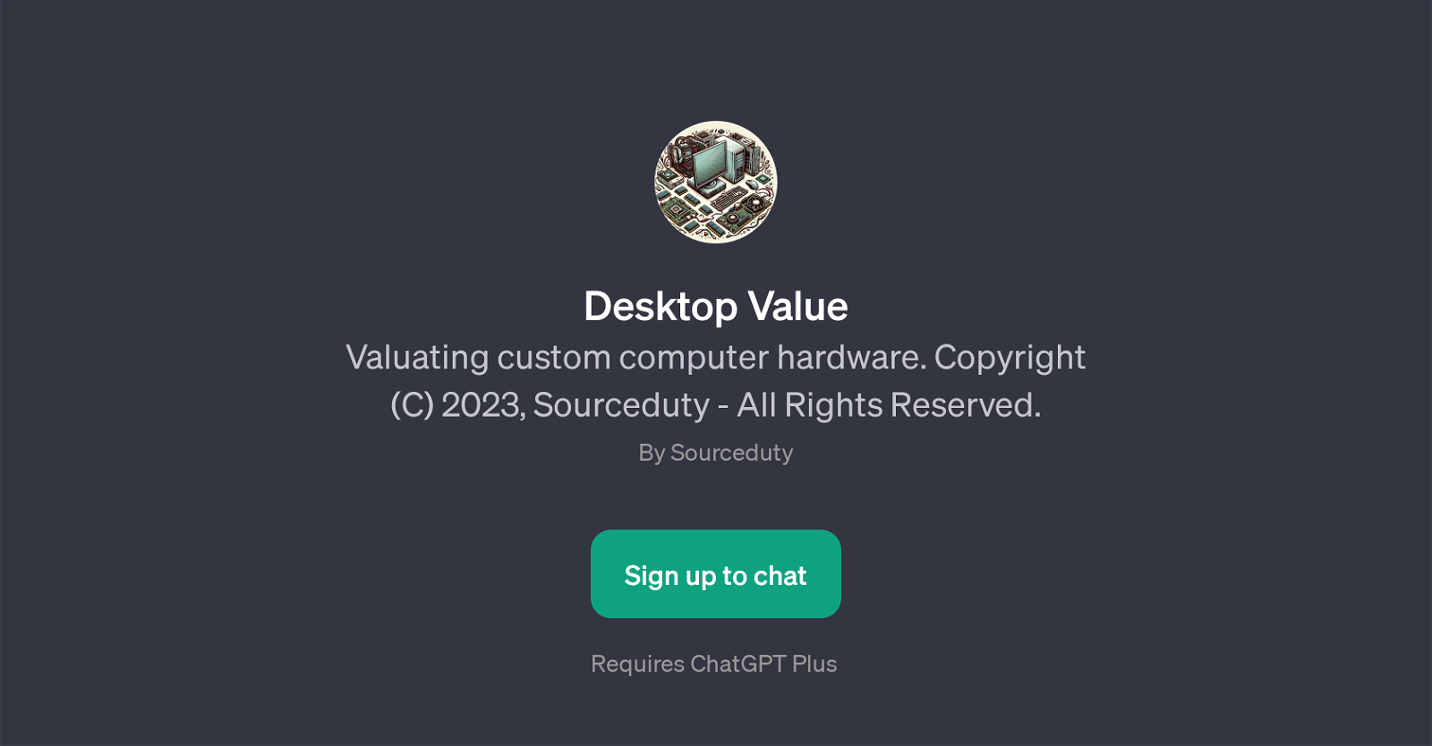 Desktop Value website