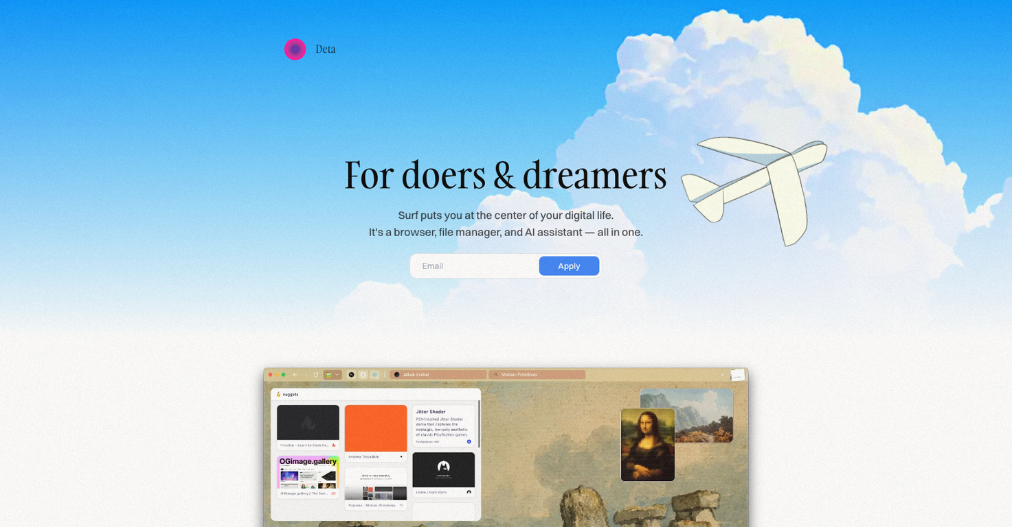 Deta Surf website