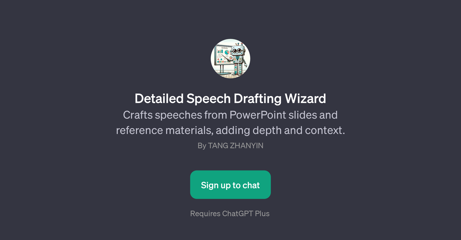Detailed Speech Drafting Wizard website