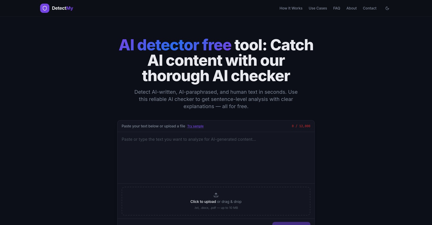 DetectMy.ai website