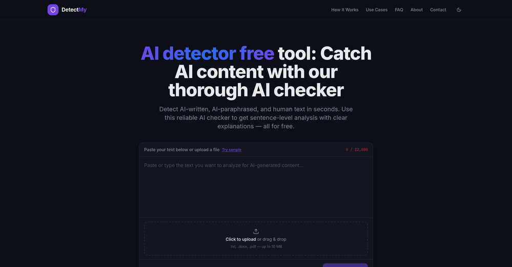 DetectMy.ai website