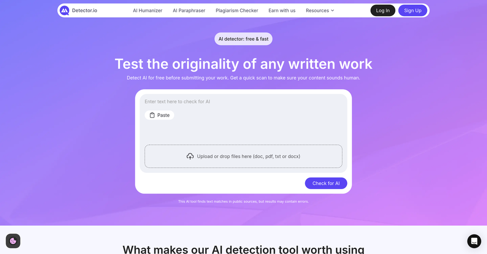 Detector.io website
