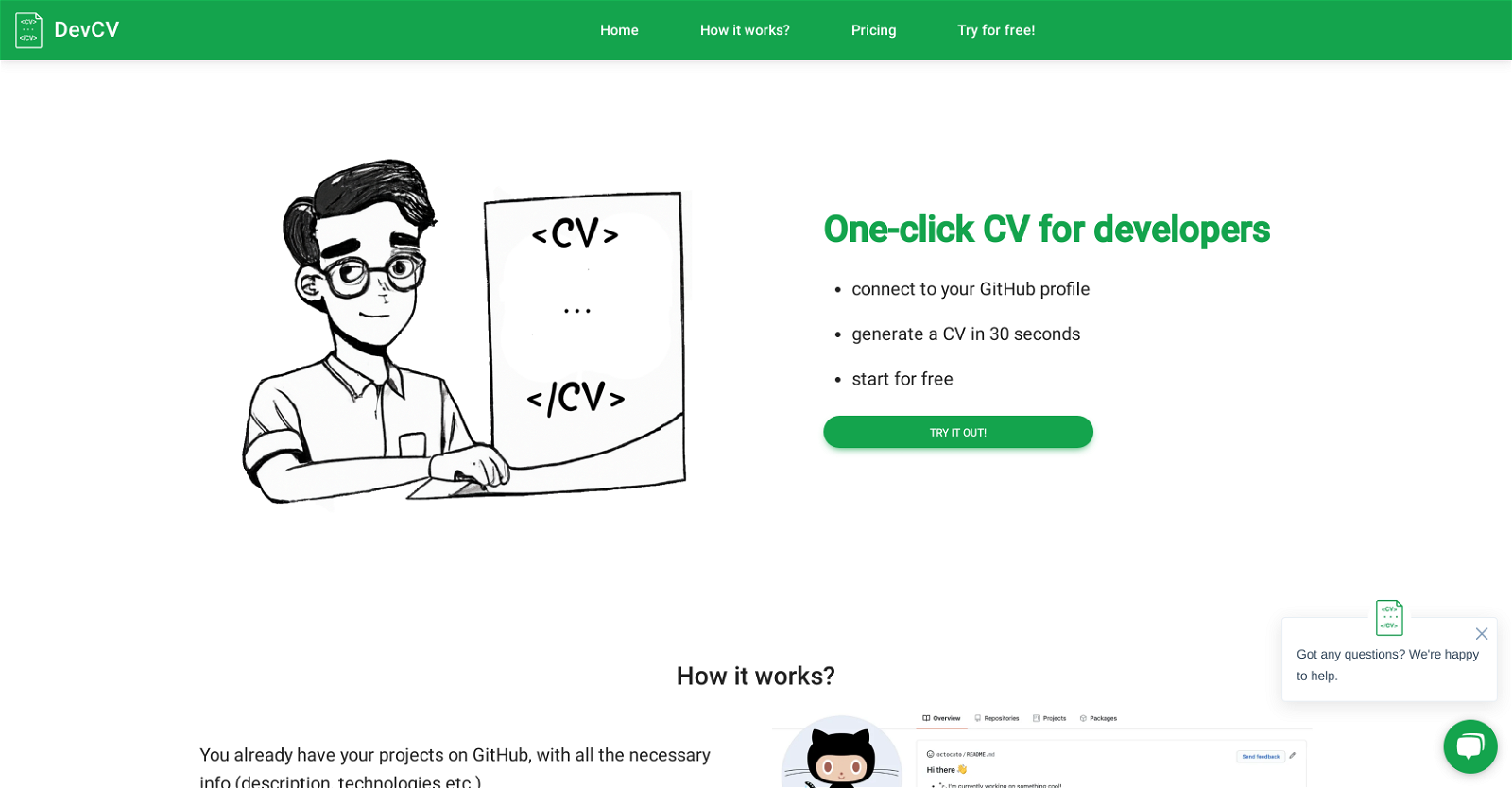 DevCV website
