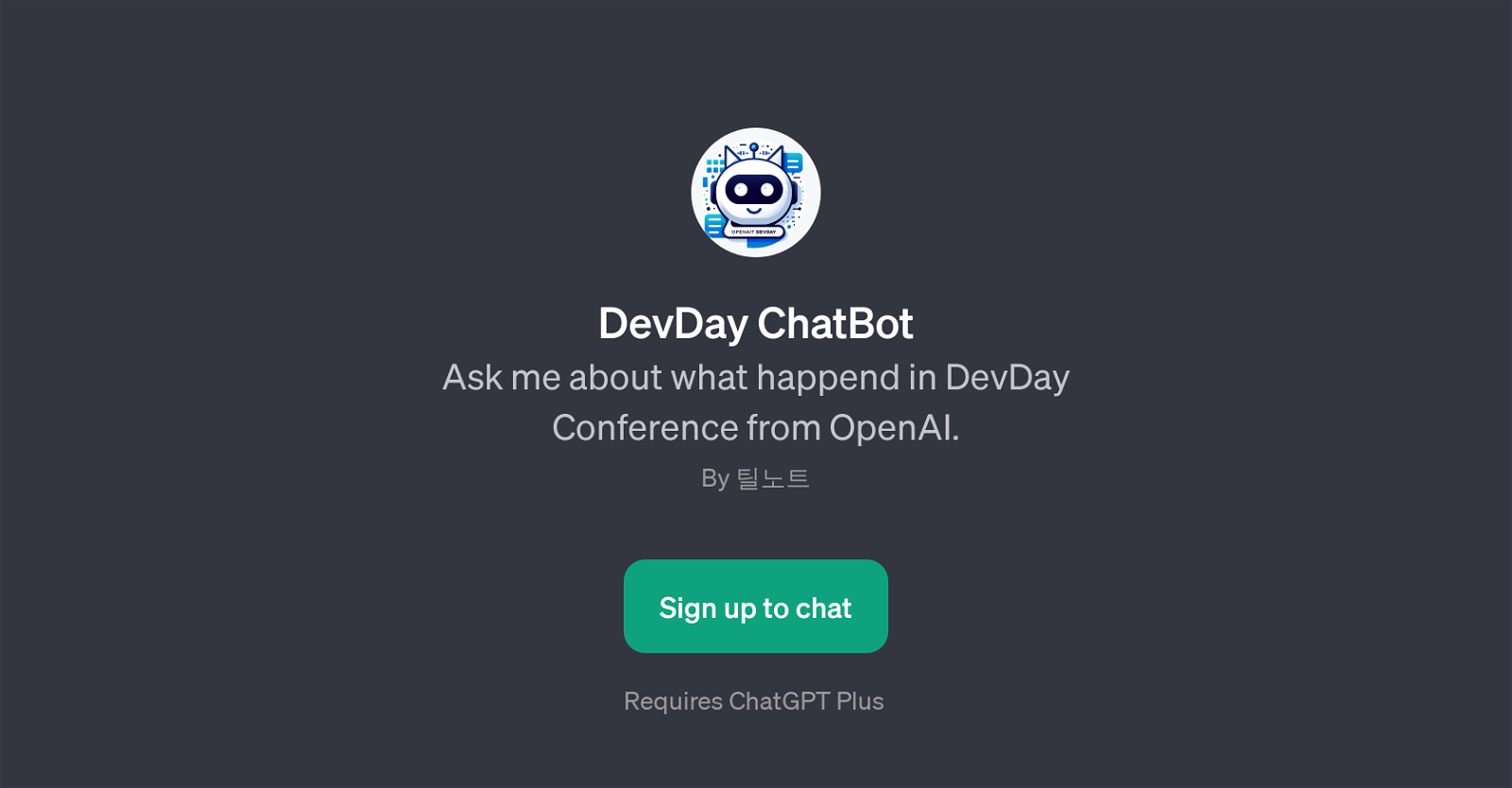 DevDay ChatBot website