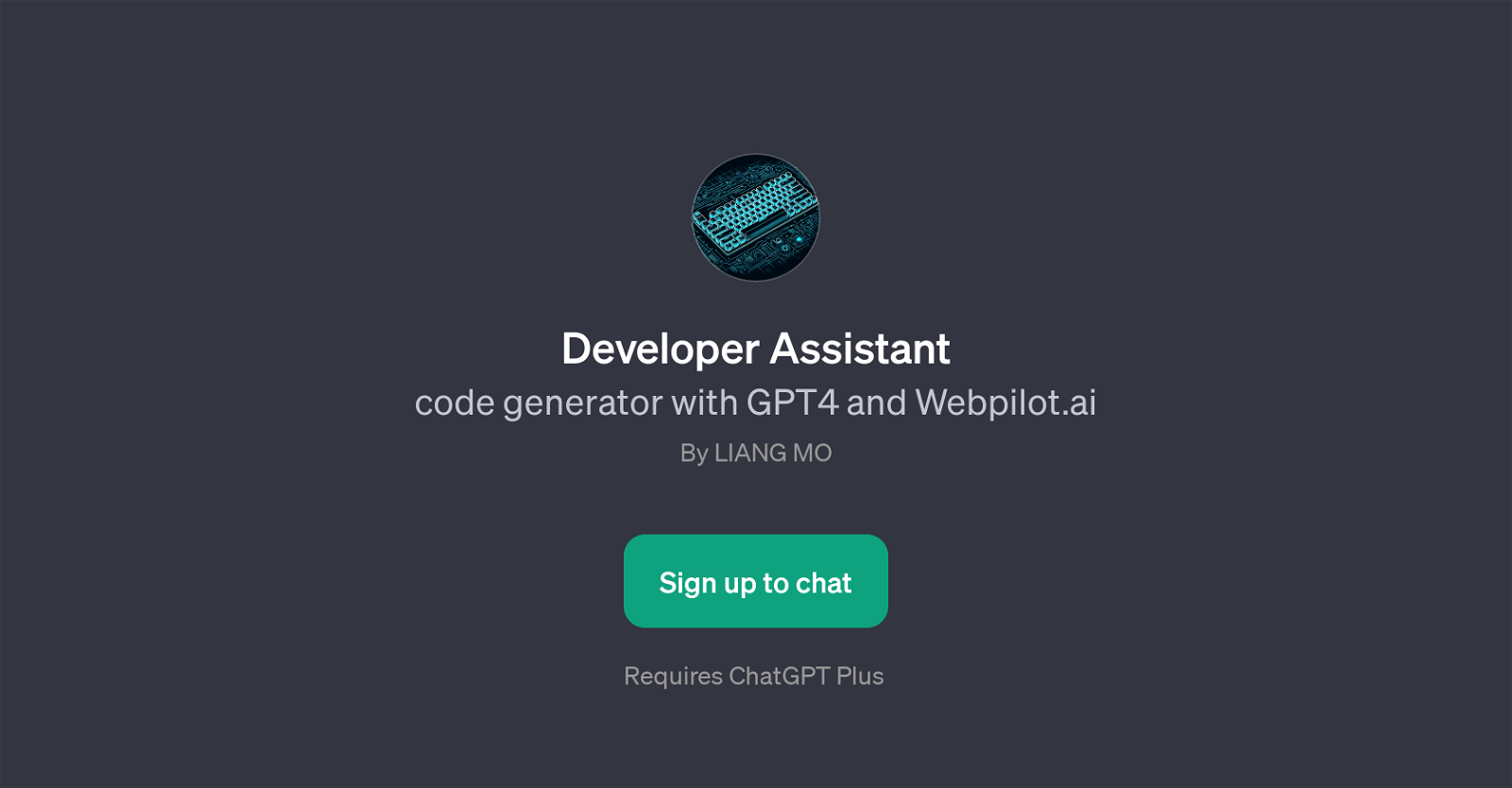 Developer Assistant website