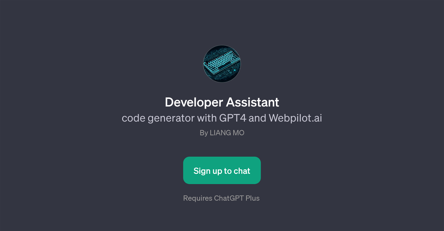Developer Assistant website