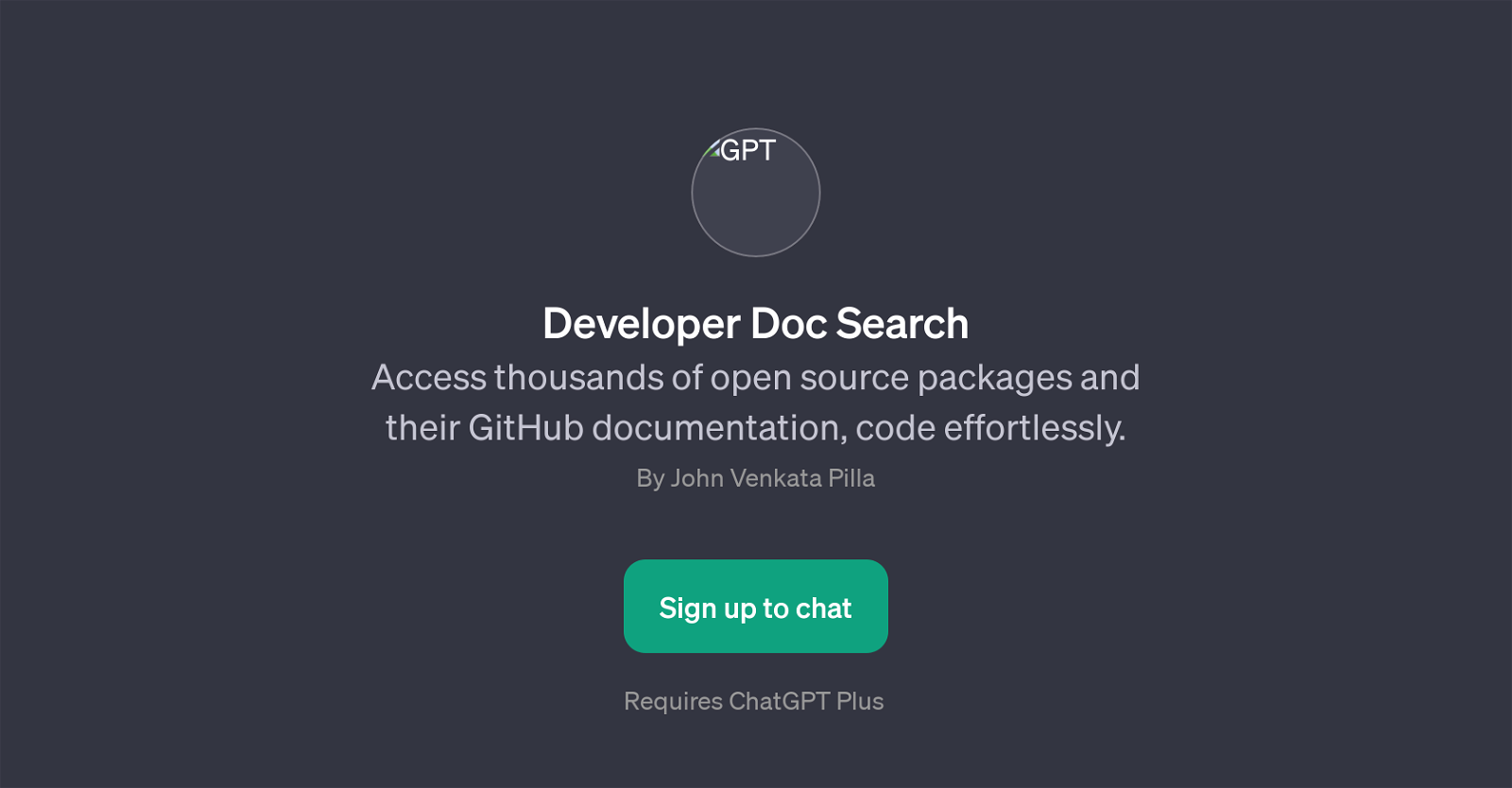 Developer Doc Search website