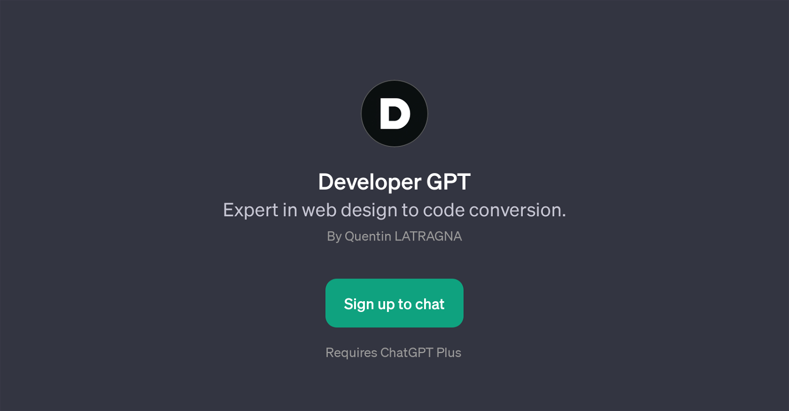 Developer GPT website