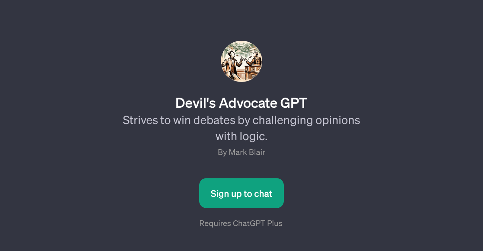 Devil's Advocate GPT website