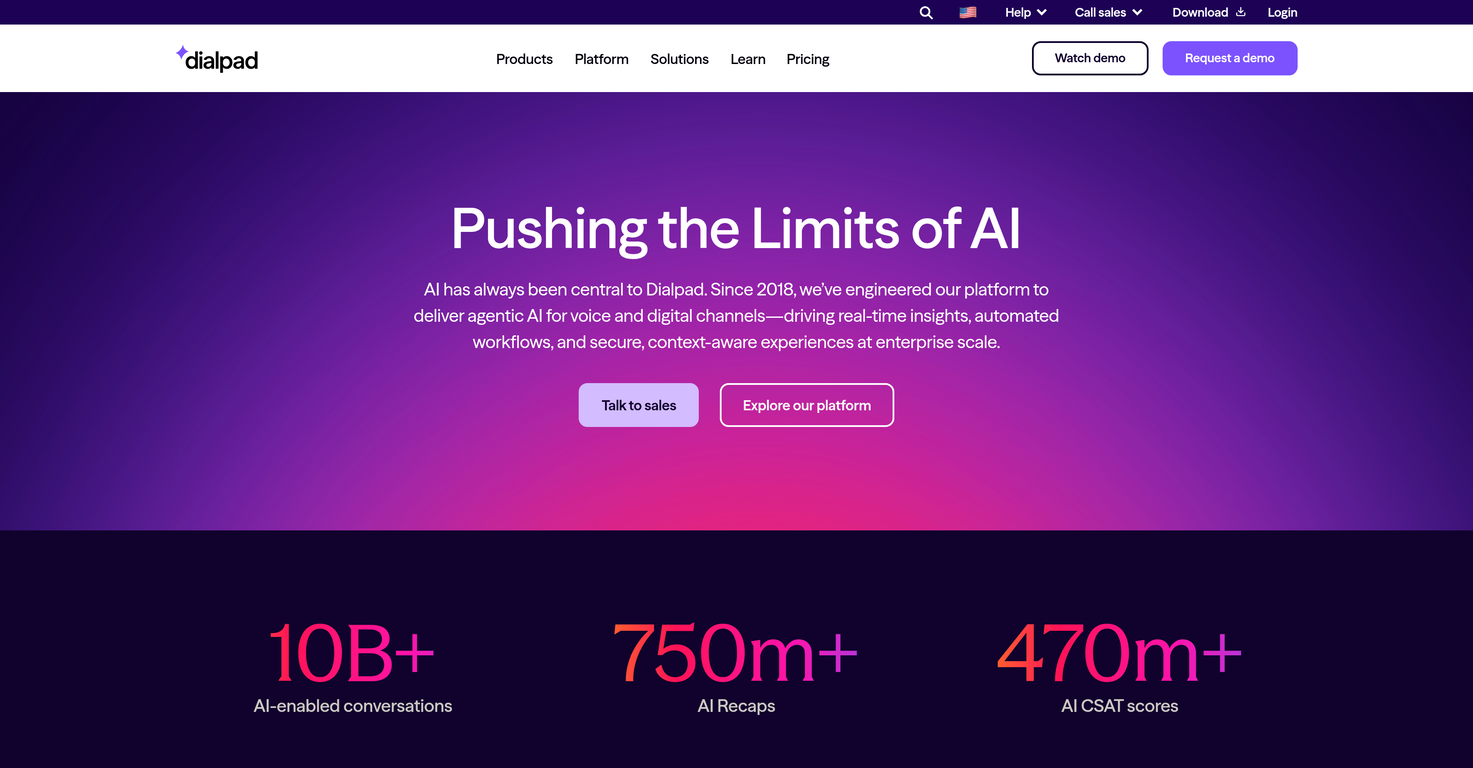 Dialpad AI website