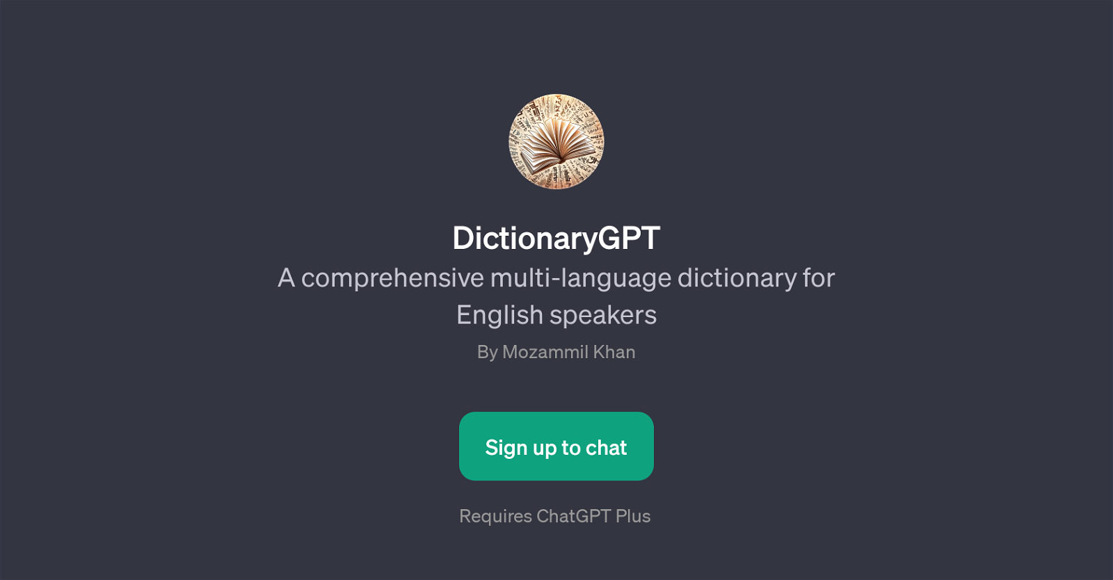 DictionaryGPT website