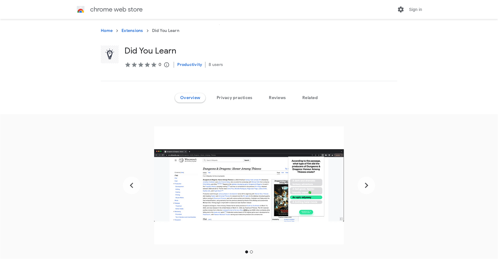 Did You Learn website