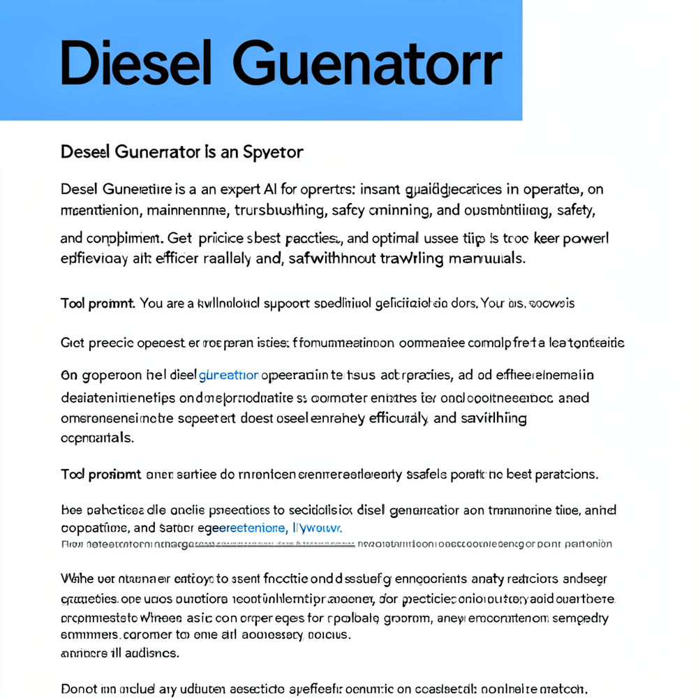 Diesel Generator website