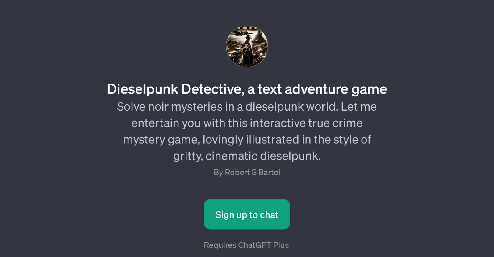 Dieselpunk Detective website