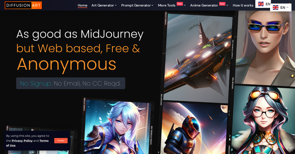 Diffusion Art website