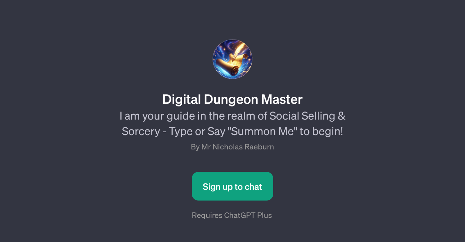 Digital Dungeon Master website