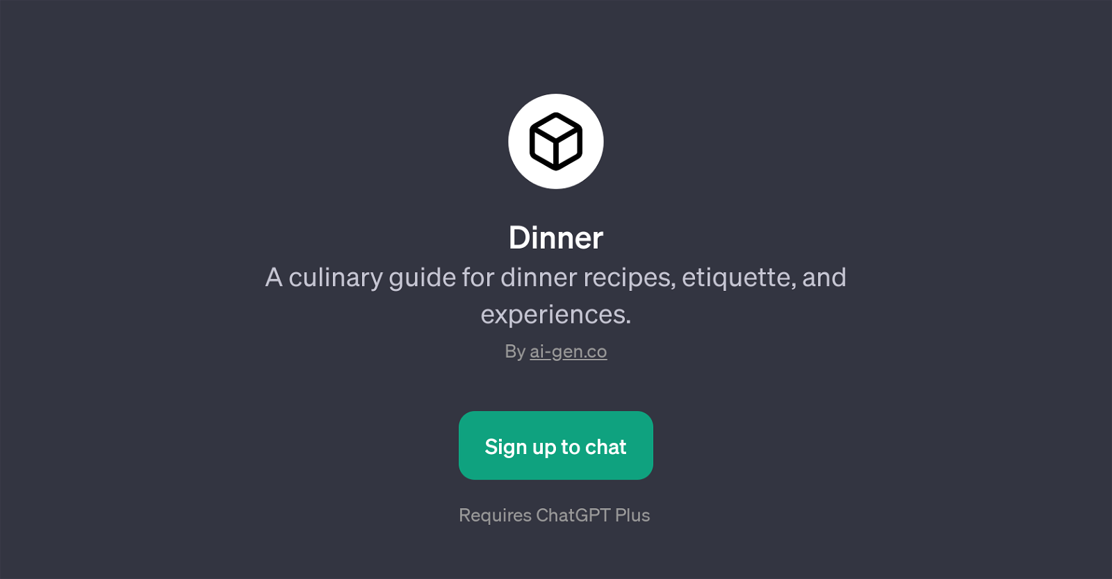 Dinner website
