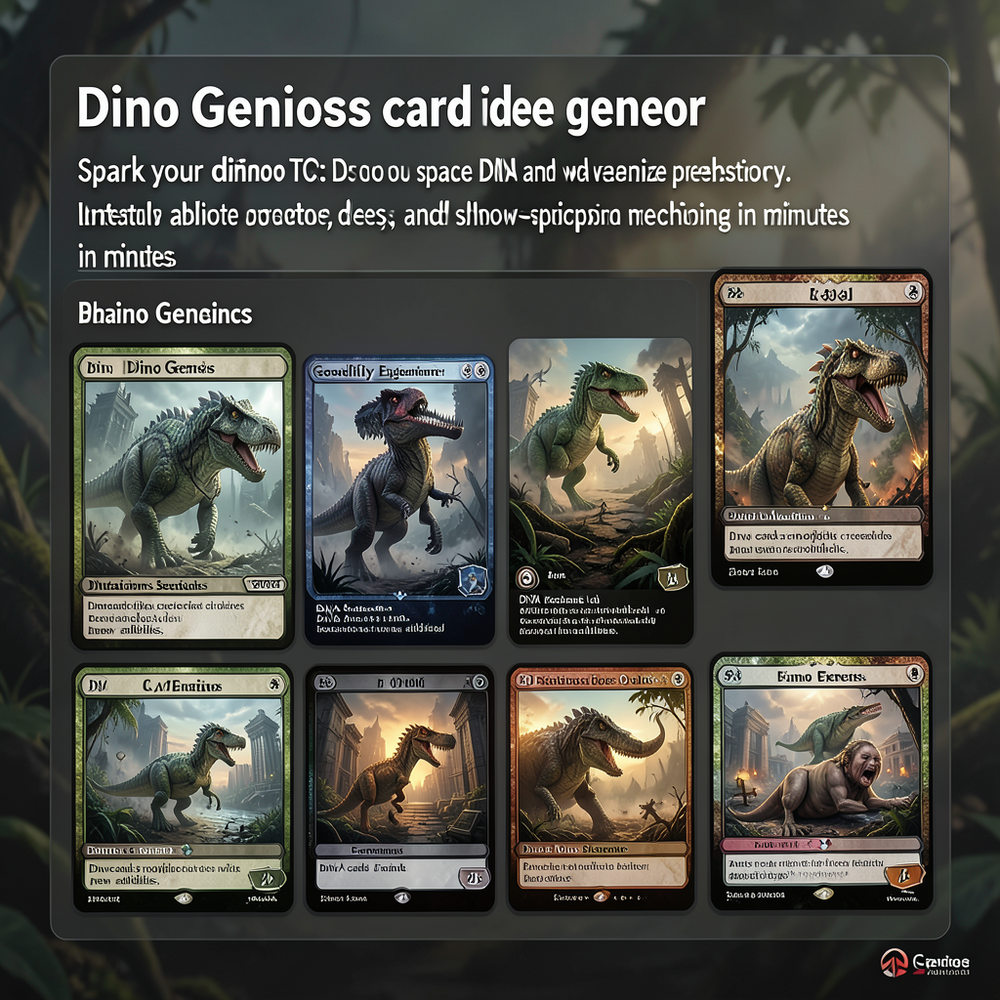 Dino Genesis card idea gener website
