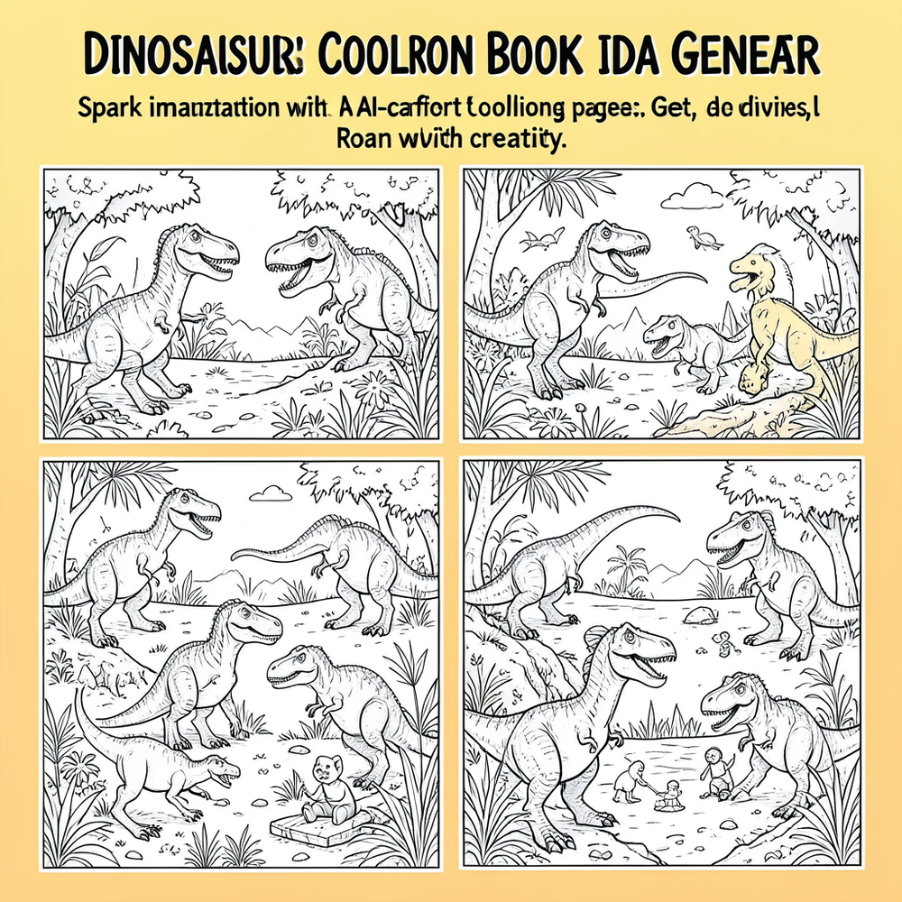 dinosaurus coloring book idea gener website