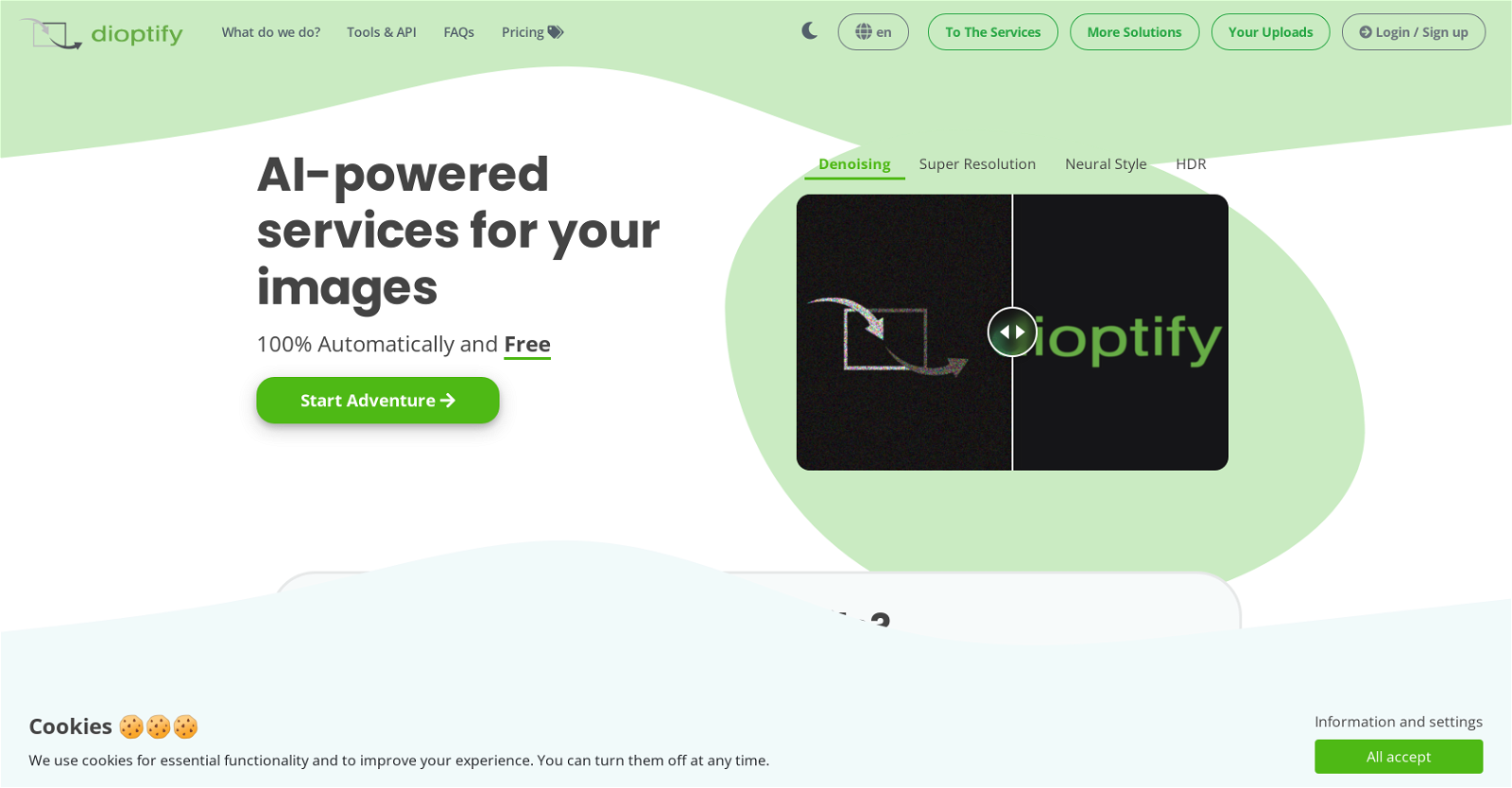 Dioptify website