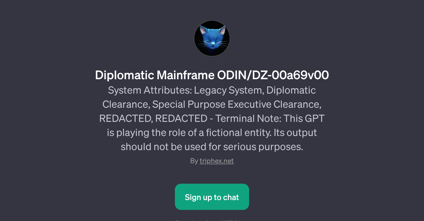 Diplomatic Mainframe ODIN/DZ-00a69v00 website