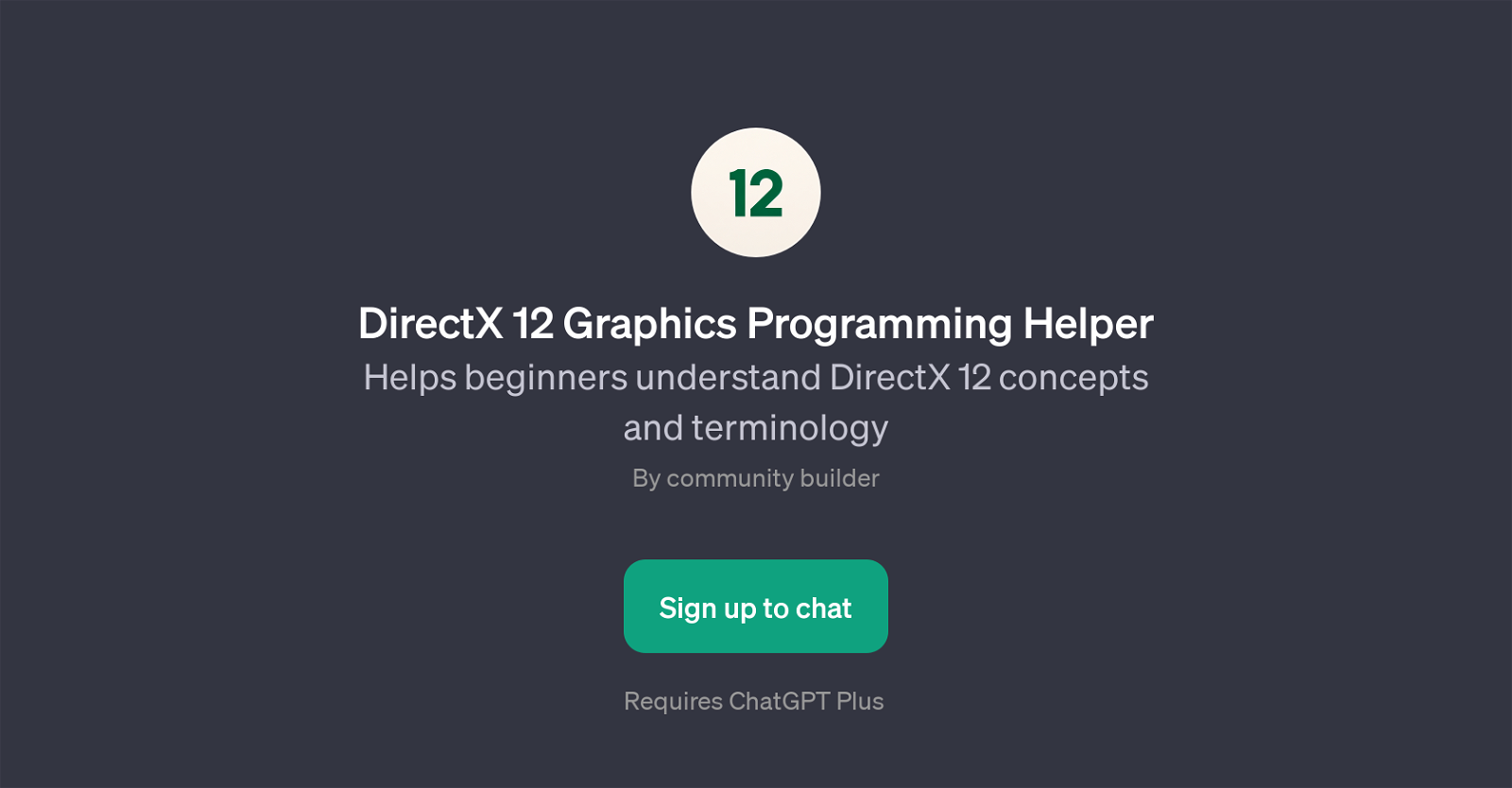 DirectX 12 Graphics Programming Helper website