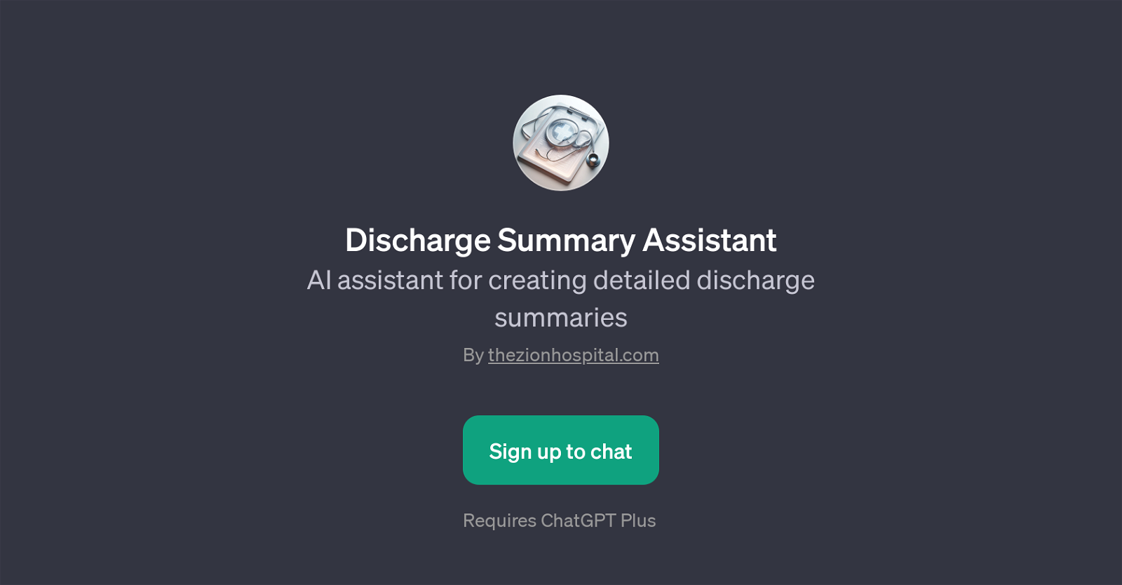 Discharge Summary Assistant website