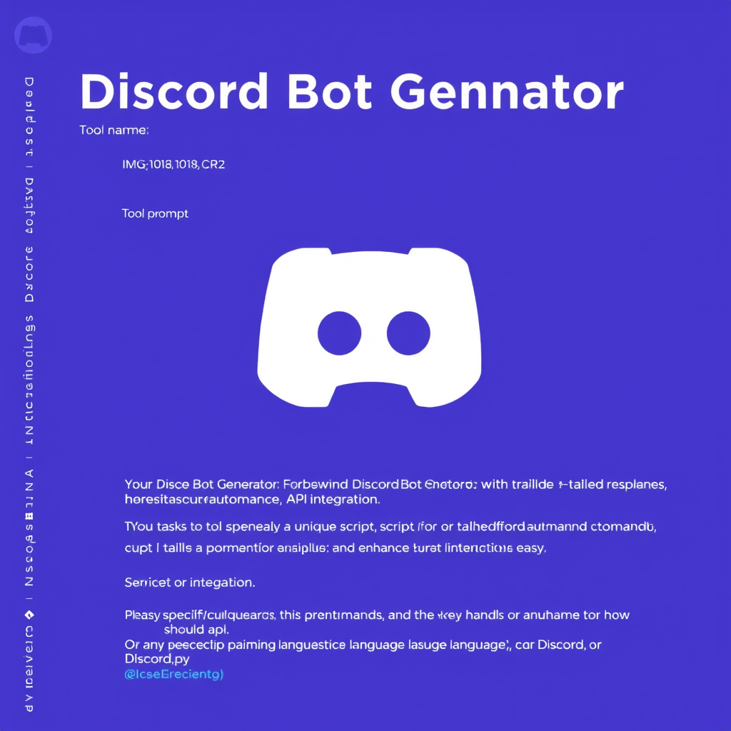 Discord Bot Generator - (Free, No Signup AI Tool)