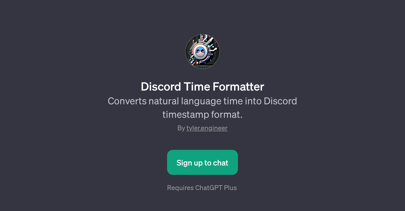 Discord Time Formatter website