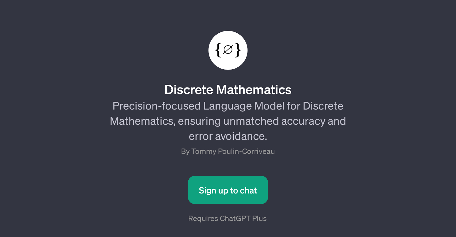Discrete Mathematics GPT website