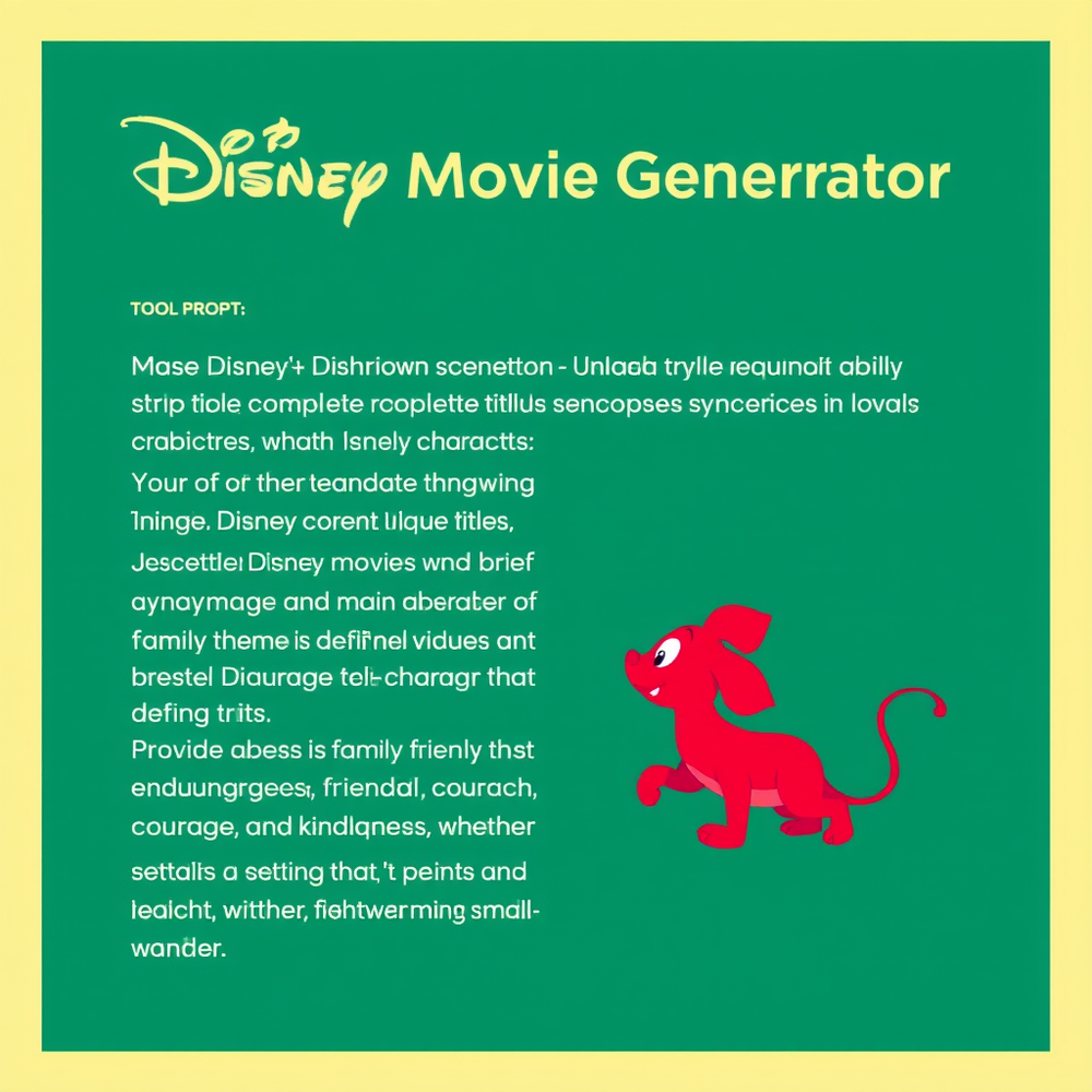 Disney Movie Generator website
