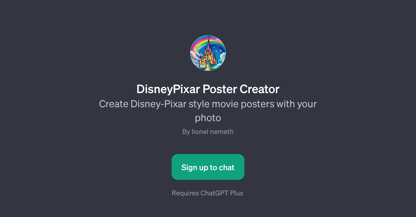 DisneyPixar Poster Creator website