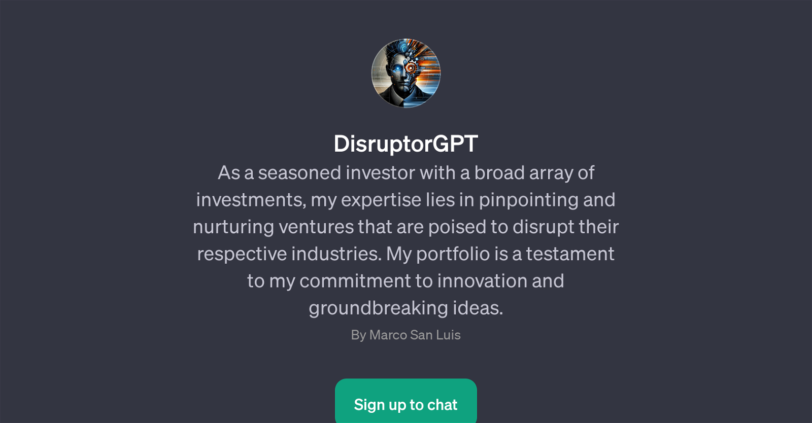 DisruptorGPT website