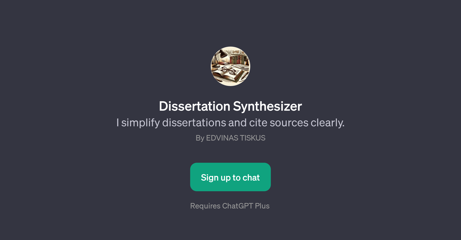 Dissertation Synthesizer website