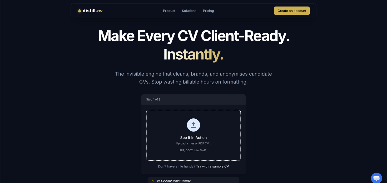 Distill.cv website