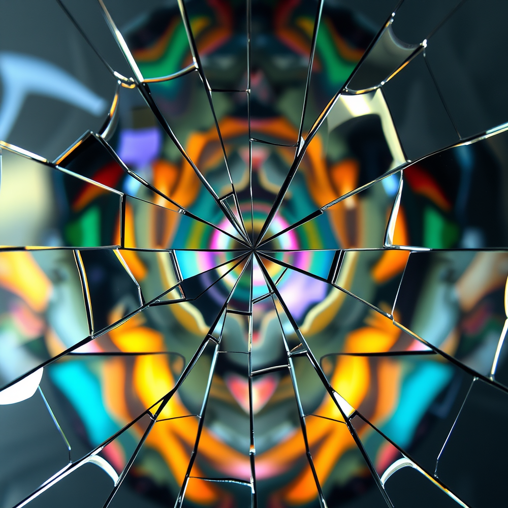 Distorted Mirror Effect Template for Broken Mirror & Abstract Glass Reflection Style website