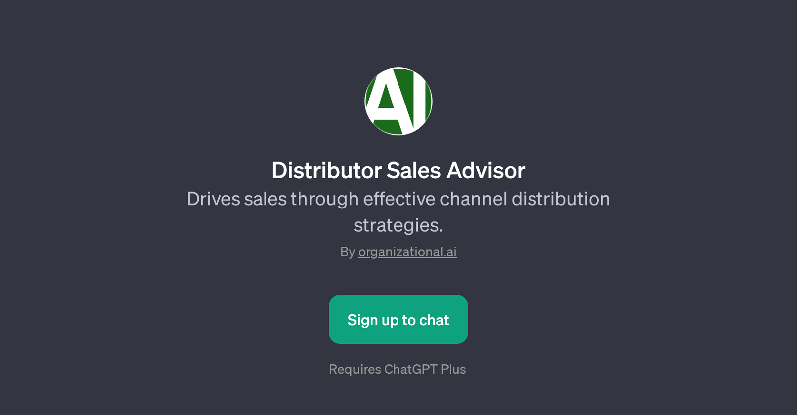 Distributor Sales Advisor website