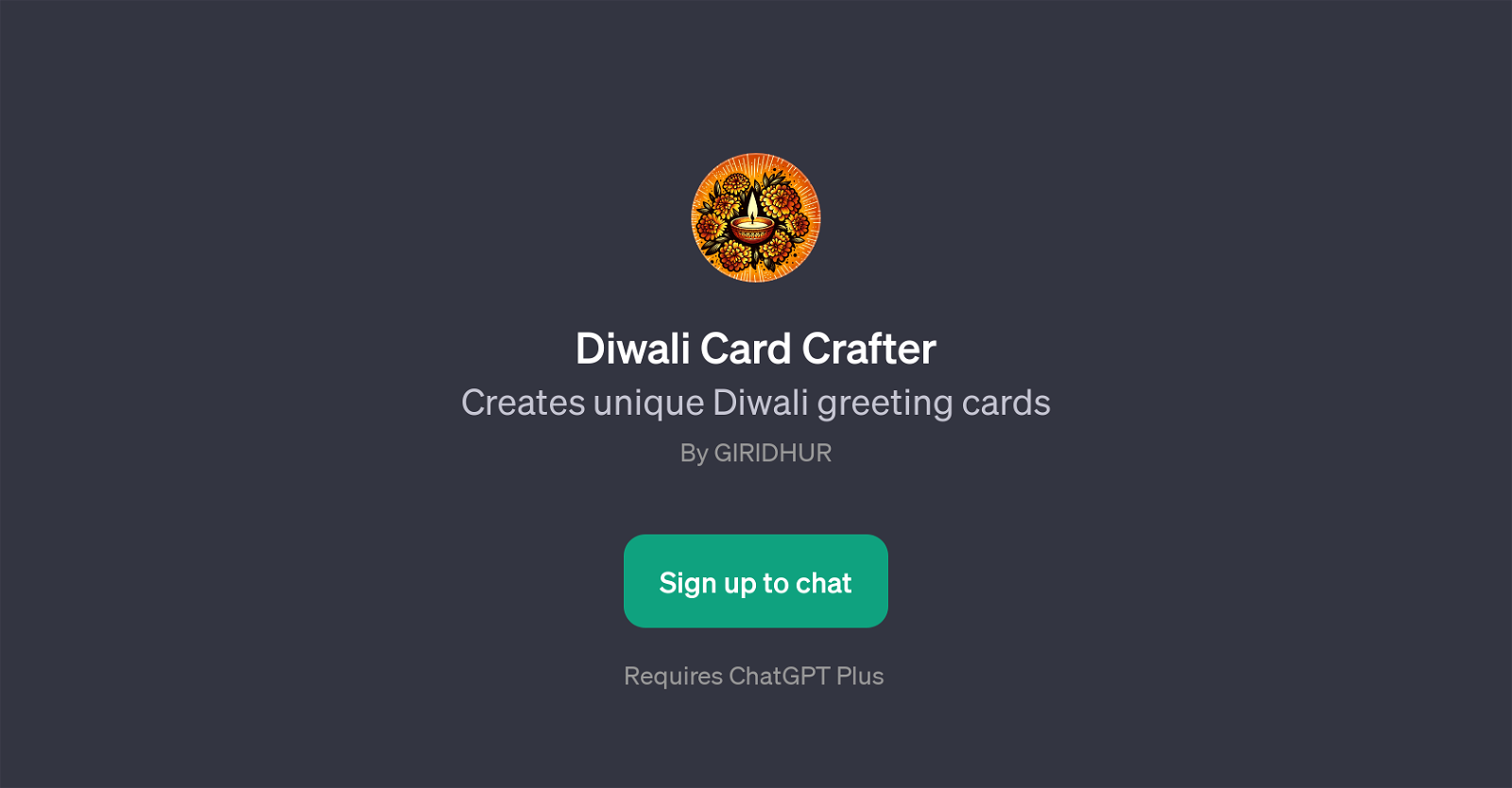 Diwali Card Crafter website