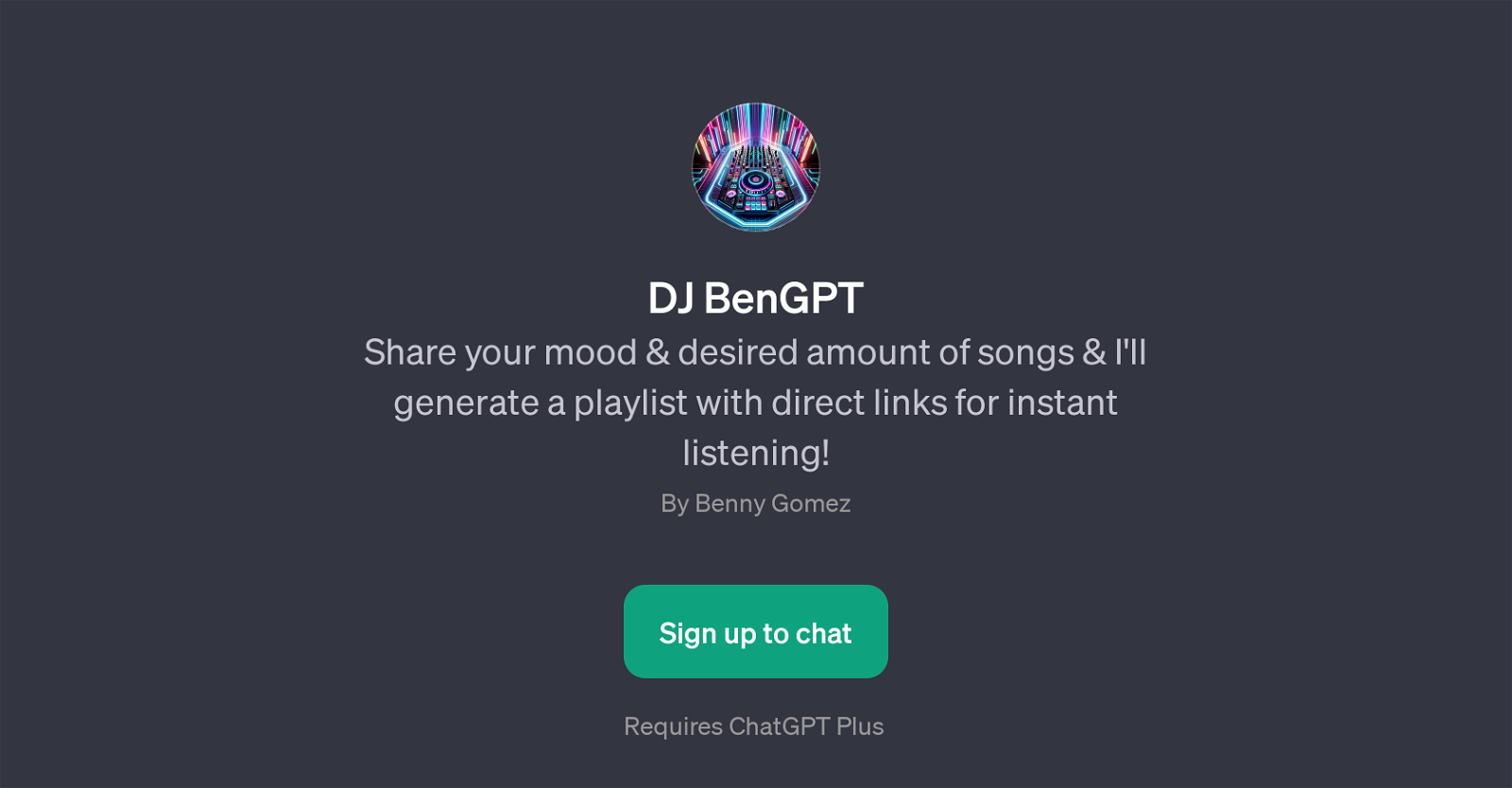 DJ BenGPT website