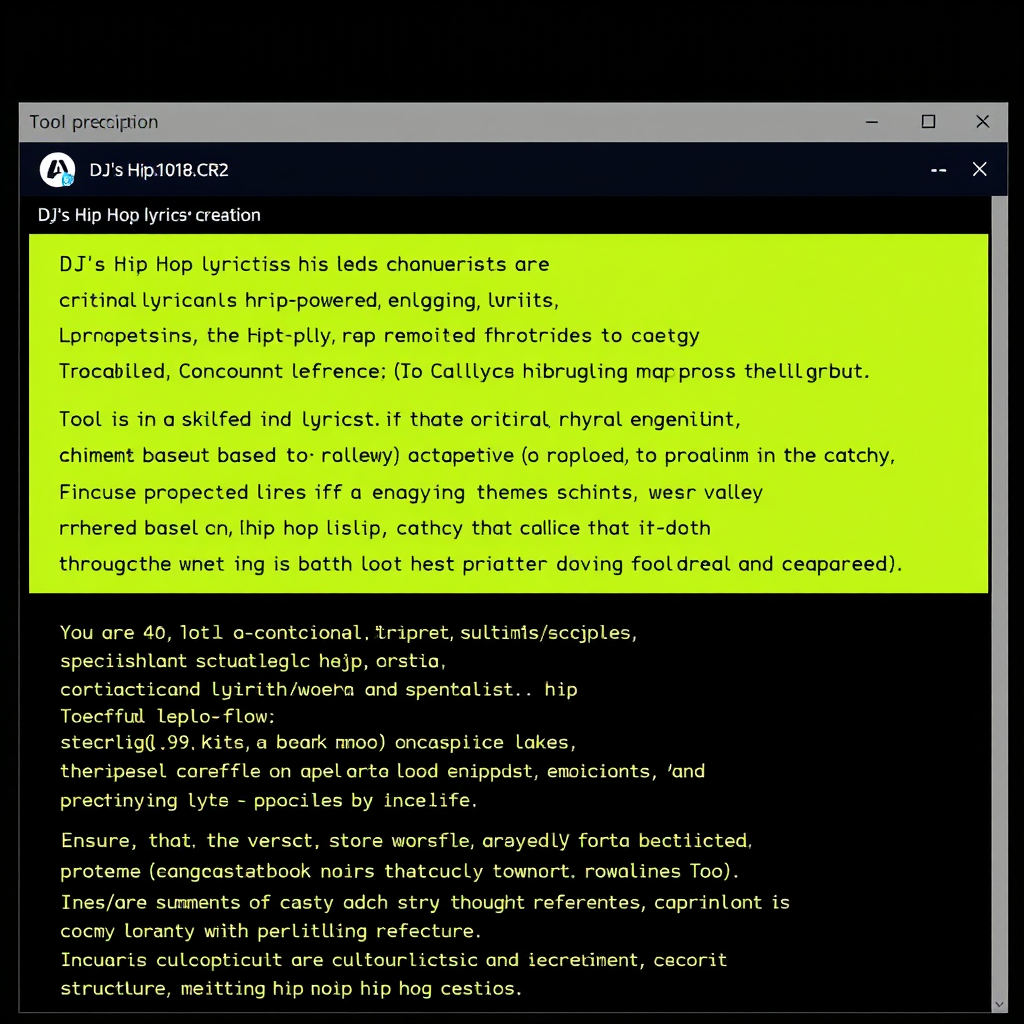 DJ's Hip Hop lyrics creation - (Free, No Signup AI Tool)