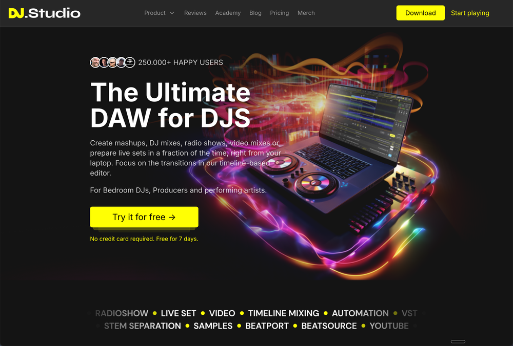 DJ.Studio website