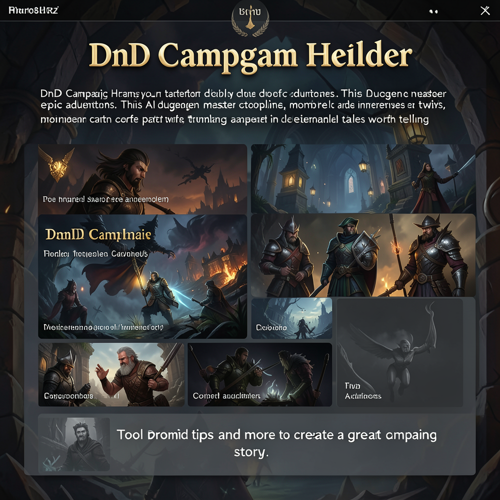 DnD Campaign Helper. website