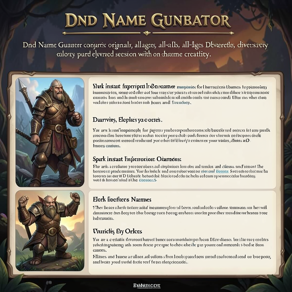 Dnd Name Generator website