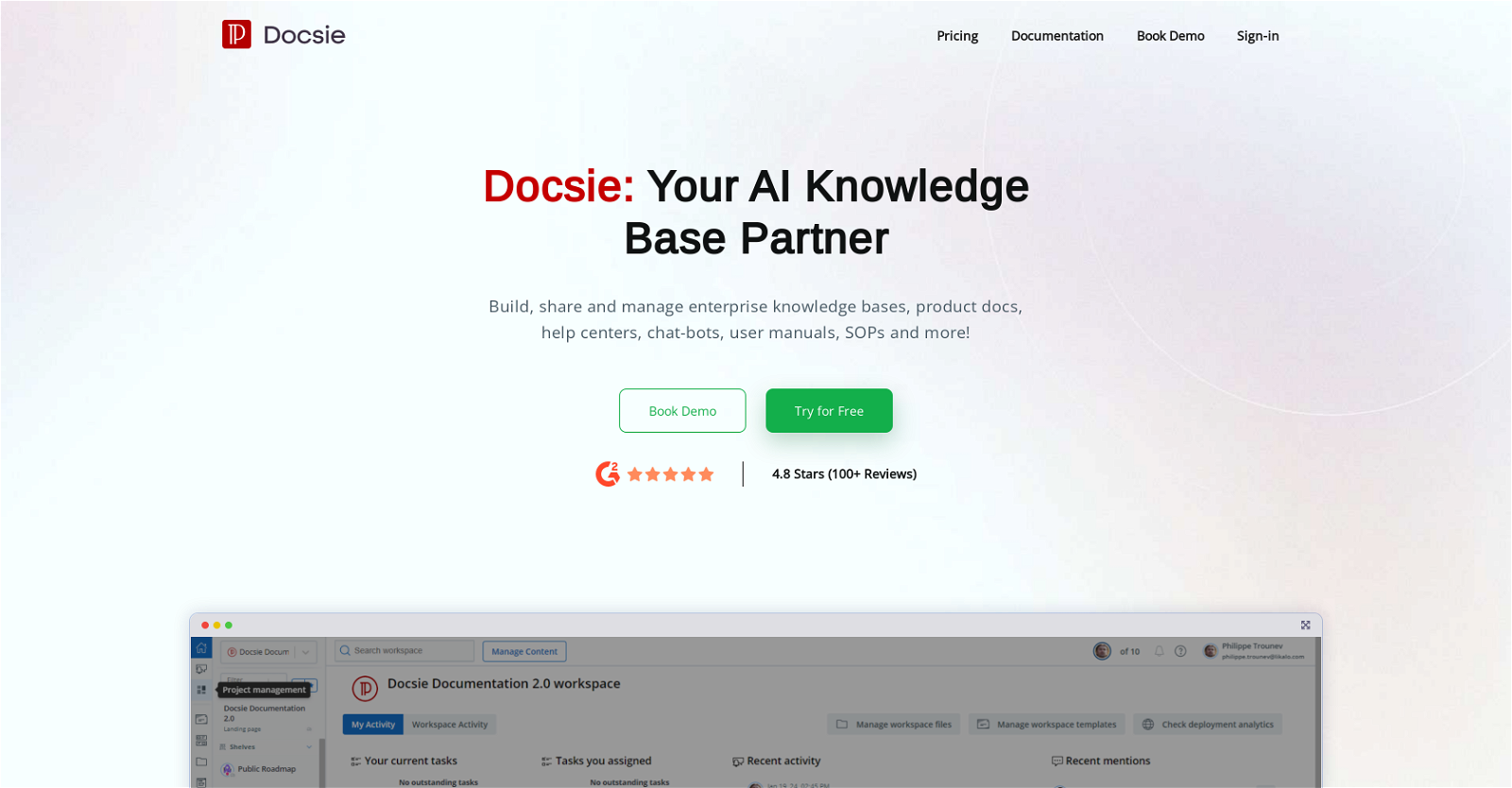 Docsie website