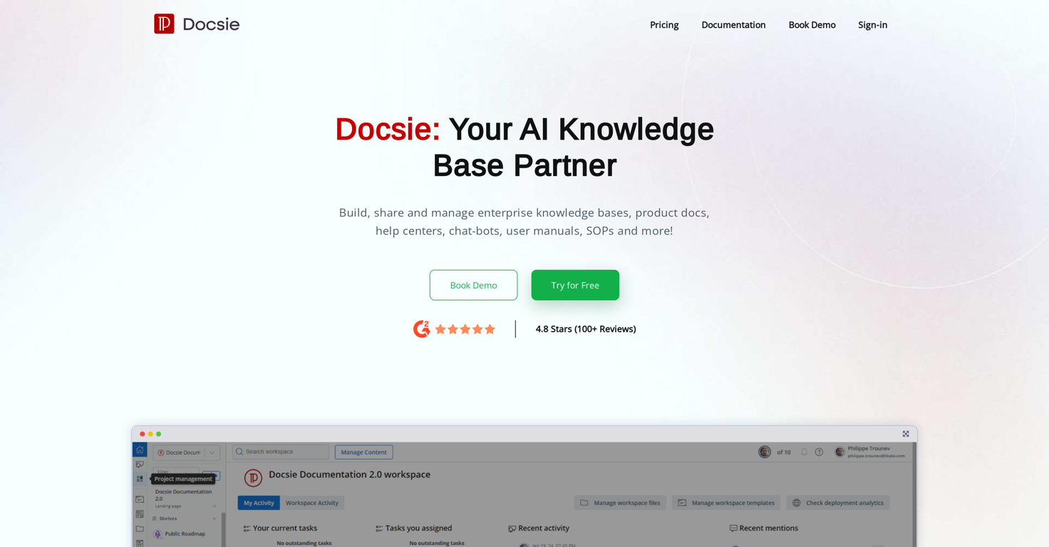 Docsie website
