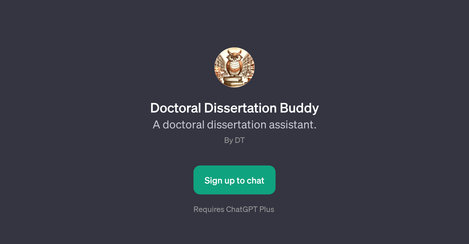 Doctoral Dissertation Buddy website