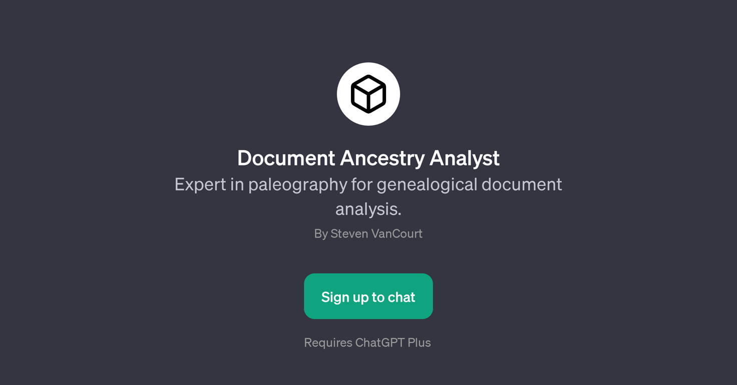 Document Ancestry Analyst website