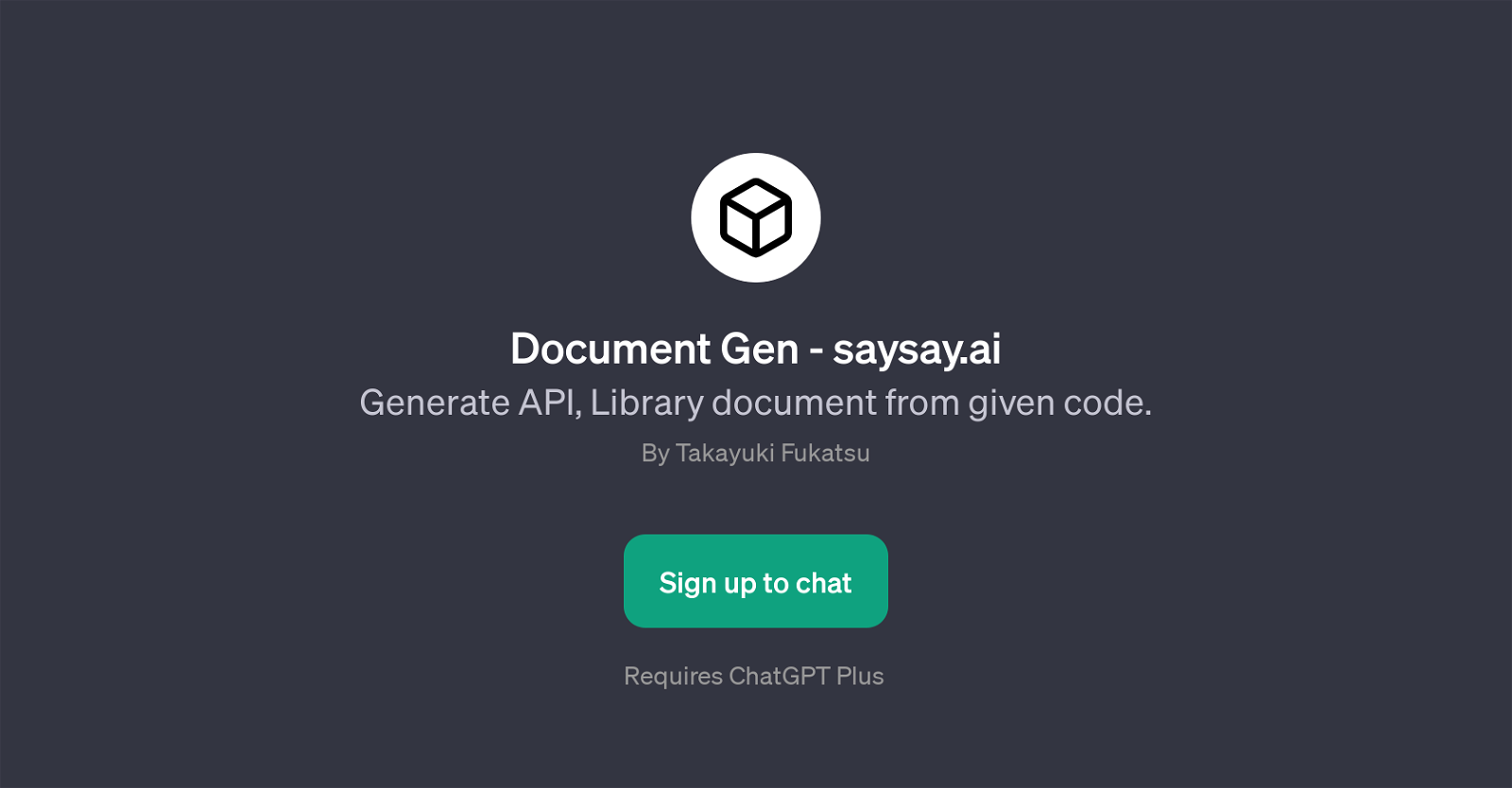 Document Gen website