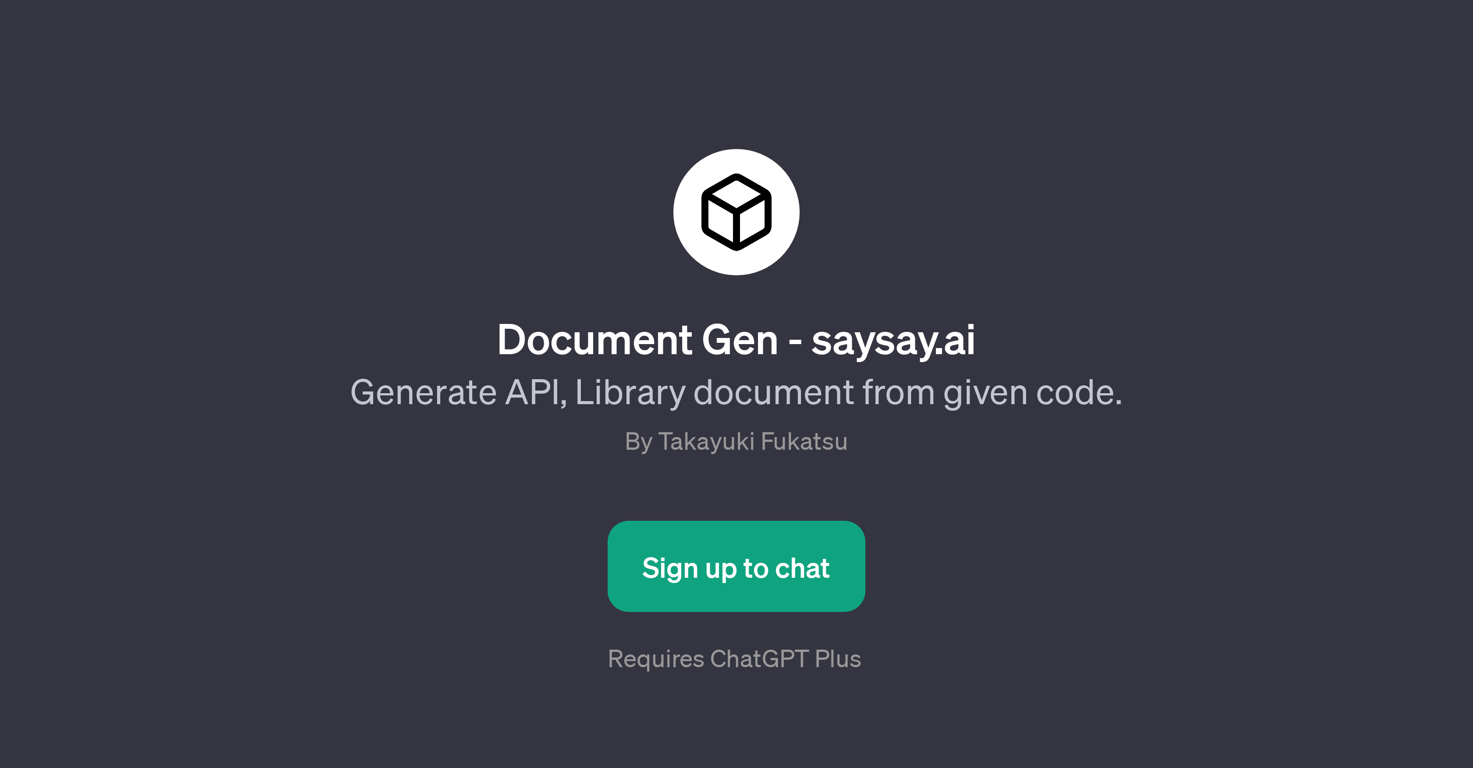Document Gen website