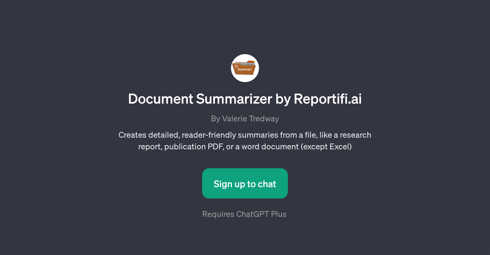 Document Summarizer by Reportifi.ai website